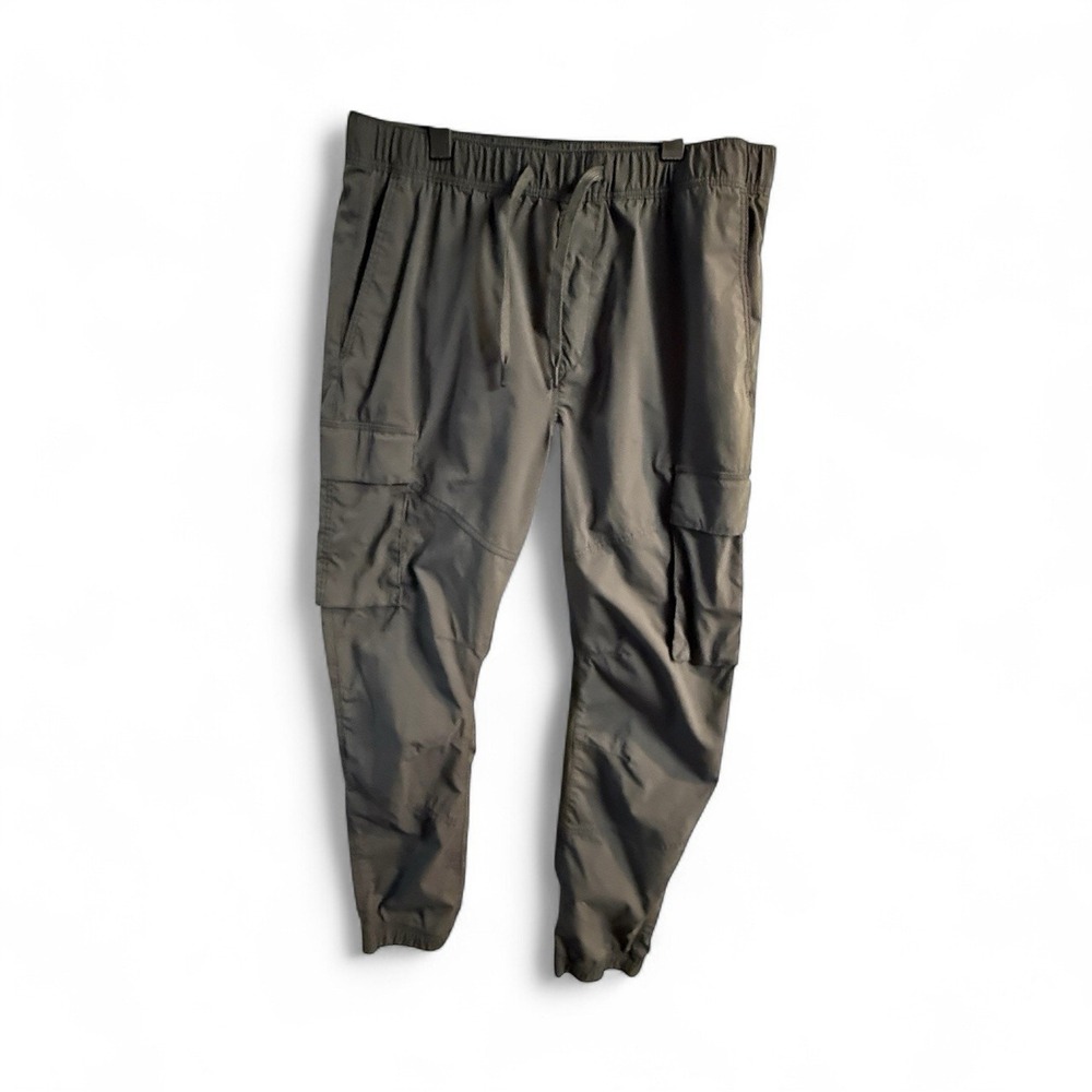 H&M Slim Fit Light Gray Cargo Joggers Size Medium Zip At Ankle